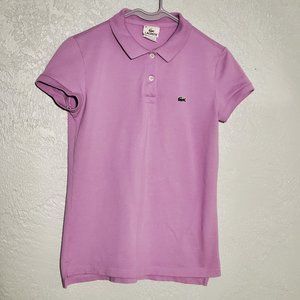 LACOSTE PURPLE SHORT SLEEVE POLO SIZE 38